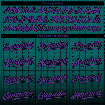 Custom Teal Purple-Black 3D Pattern Design Gradient Geometric Shape Authentic Baseball Jersey