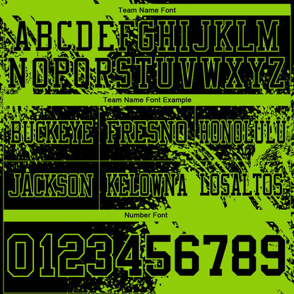 Custom Black Neon Green 3D Pattern Abstract Brush Stroke Mesh Authentic Football Jersey