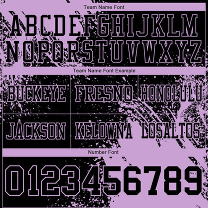 Custom Black Light Purple 3D Pattern Abstract Brush Stroke Mesh Authentic Football Jersey