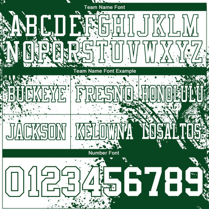 Custom White Green 3D Pattern Abstract Brush Stroke Mesh Authentic Football Jersey