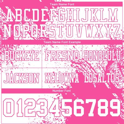 Custom White Pink 3D Pattern Abstract Brush Stroke Mesh Authentic Football Jersey