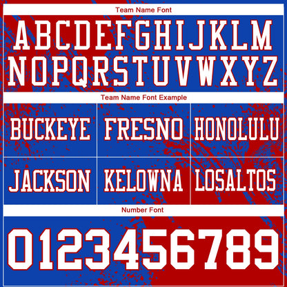 Custom Thunder Blue White-Red 3D Pattern Abstract Brush Stroke Mesh Authentic Football Jersey