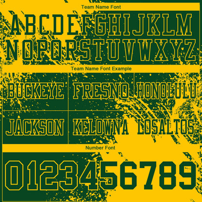Custom Green Yellow 3D Pattern Abstract Brush Stroke Mesh Authentic Football Jersey