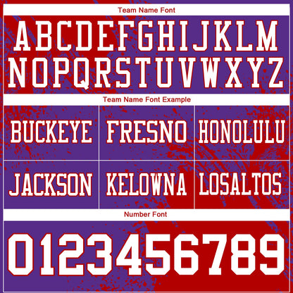 Custom Purple White-Red 3D Pattern Abstract Brush Stroke Mesh Authentic Football Jersey