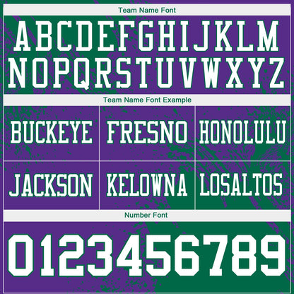 Custom Purple White-Kelly Green 3D Pattern Abstract Brush Stroke Mesh Authentic Football Jersey