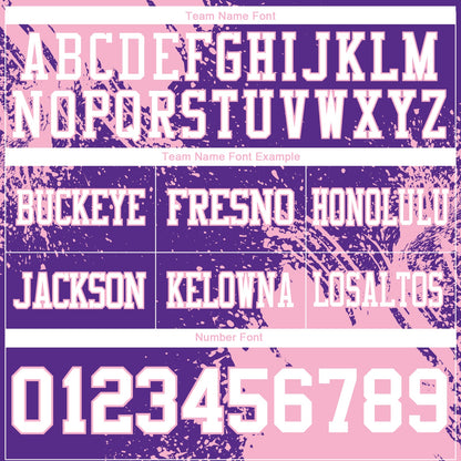 Custom Purple White-Light Pink 3D Pattern Abstract Brush Stroke Mesh Authentic Football Jersey