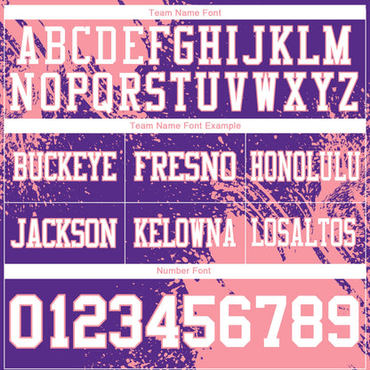 Custom Purple White-Medium Pink 3D Pattern Abstract Brush Stroke Mesh Authentic Football Jersey