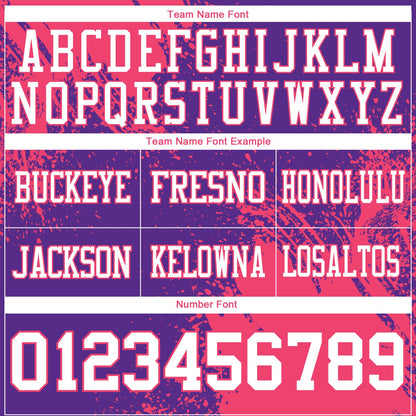 Custom Purple White-Neon Pink 3D Pattern Abstract Brush Stroke Mesh Authentic Football Jersey