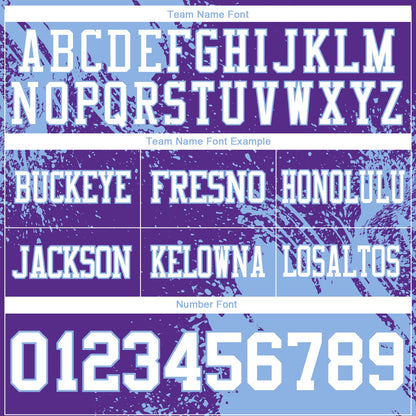 Custom Purple White-Light Blue 3D Pattern Abstract Brush Stroke Mesh Authentic Football Jersey