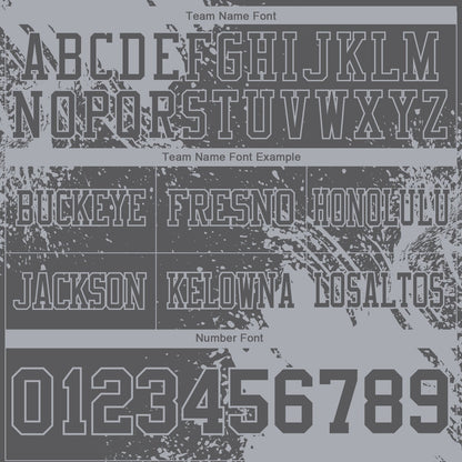 Custom Steel Gray Gray 3D Pattern Abstract Brush Stroke Mesh Authentic Football Jersey