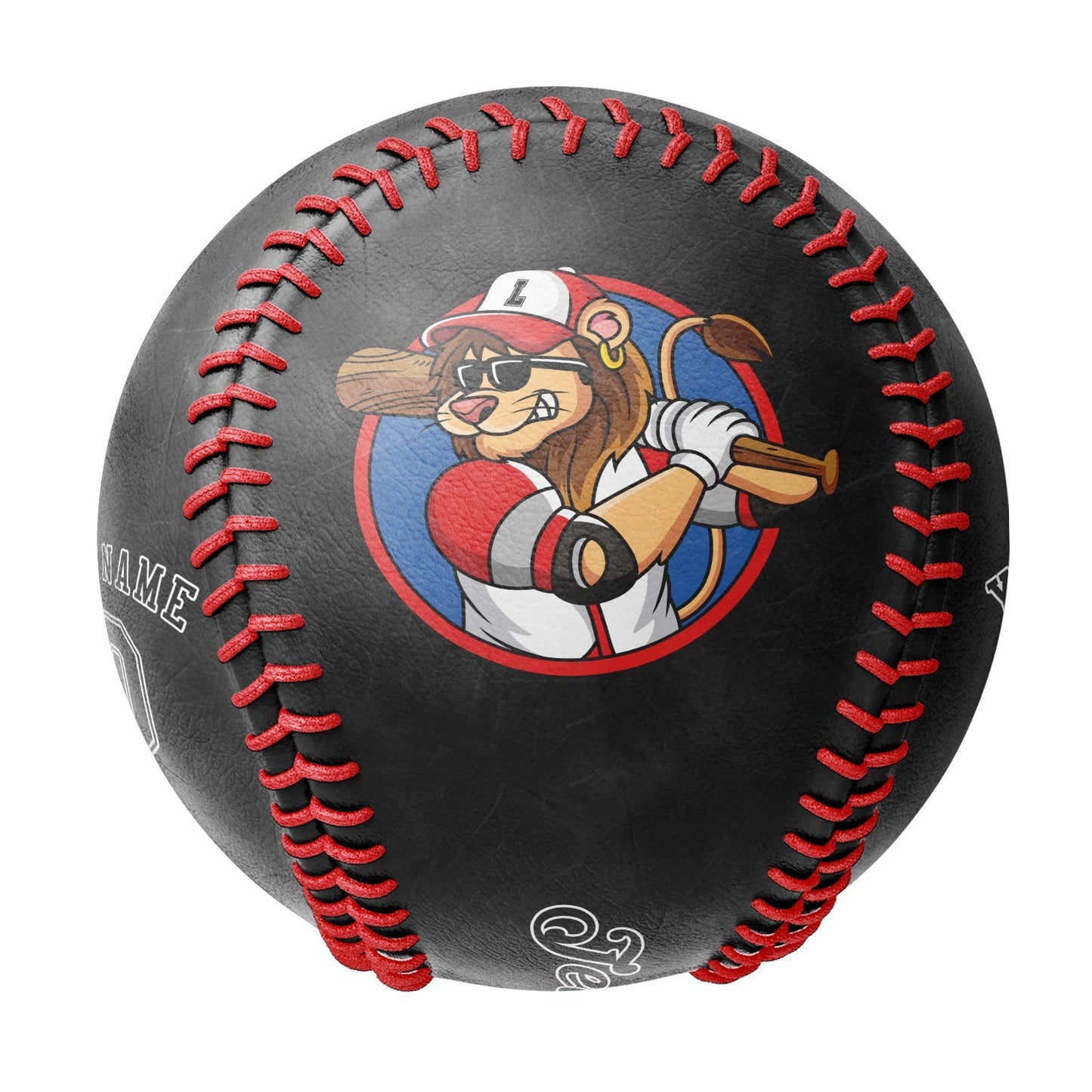 Personalized Black Leather Black Authentic Baseballs