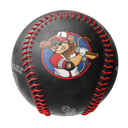 Personalized Black Leather Black Authentic Baseballs