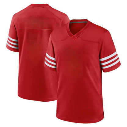 Custom Men's 49ers Red/White Exact Replica Football Jersey