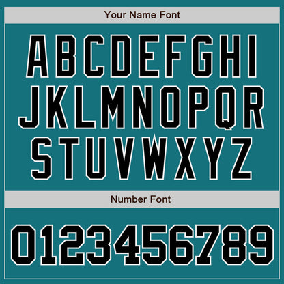 Custom Teal Black-White Authentic Baseball Jersey