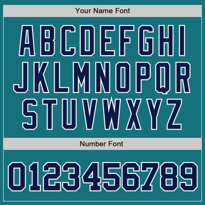 Custom Teal Navy-White Authentic Baseball Jersey