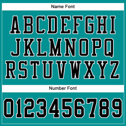 Custom Aqua Black-White Mesh Authentic Football Jersey