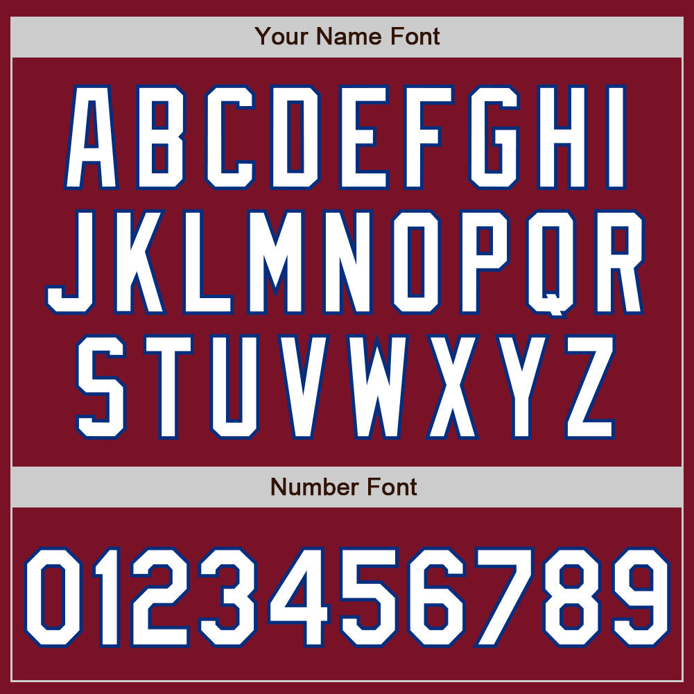 Custom Crimson White-Royal 3 Colors Arm Shapes Authentic Baseball Jersey