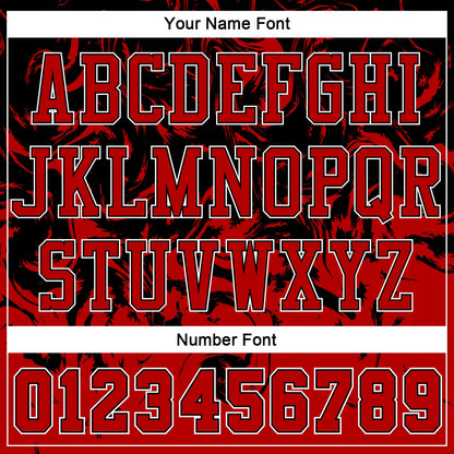 Custom Red Black-White Round Neck Sublimation Basketball Suit Jersey