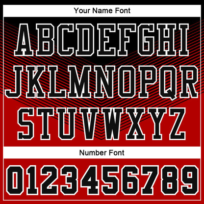 Custom Red Black-White Round Neck Sublimation Basketball Suit Jersey