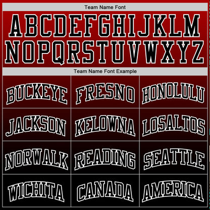 Custom Red Black-White Fade Fashion Round Neck Sublimation Basketball Suit Jersey