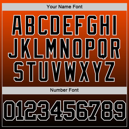 Custom Orange Black-White Gradient Square Shapes Round Neck Sublimation Basketball Suit Jersey