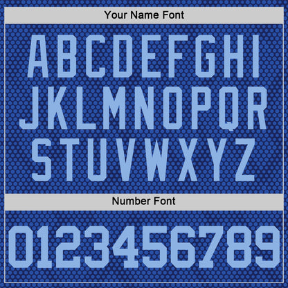 Custom Royal Light Blue Dot Round Neck Sublimation Basketball Suit Jersey