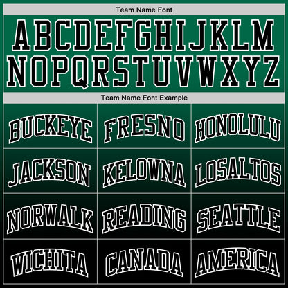 Custom Kelly Green Black-White Fade Fashion Round Neck Sublimation Basketball Suit Jersey