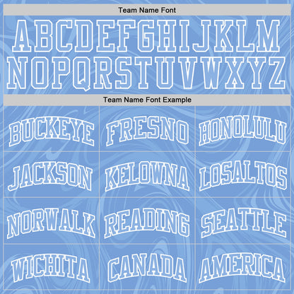 Custom Light Blue White Splash Round Neck Sublimation Basketball Suit Jersey