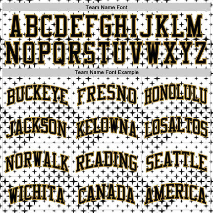 Custom White Black-Old Gold Geometric Shape Round Neck Sublimation Basketball Suit Jersey
