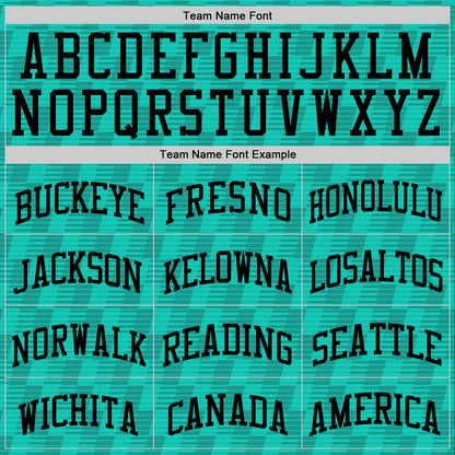 Custom Teal White Line Round Neck Sublimation Basketball Suit Jersey