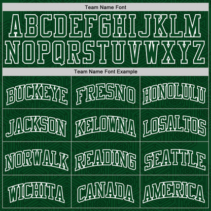 Custom Green White Geometric Shape Round Neck Sublimation Basketball Suit Jersey