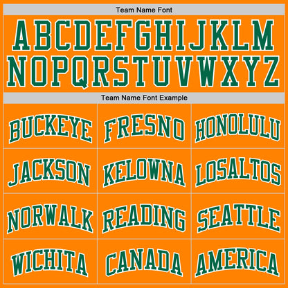 Custom Bay Orange Kelly Green-White Authentic Basketball Jersey