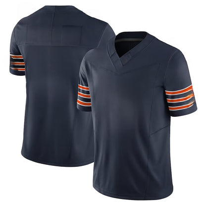Custom Men's Bears Navy/White/Orange Exact Replica Football Jersey