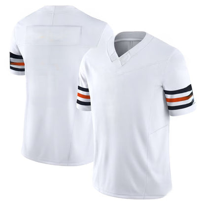 Custom Men's Bears Navy/White/Orange Exact Replica Football Jersey