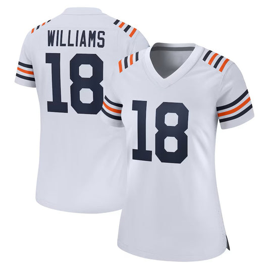 Custom Women's Bears White Vapor F.U.S.E. Limited Exact Replica Football Jersey