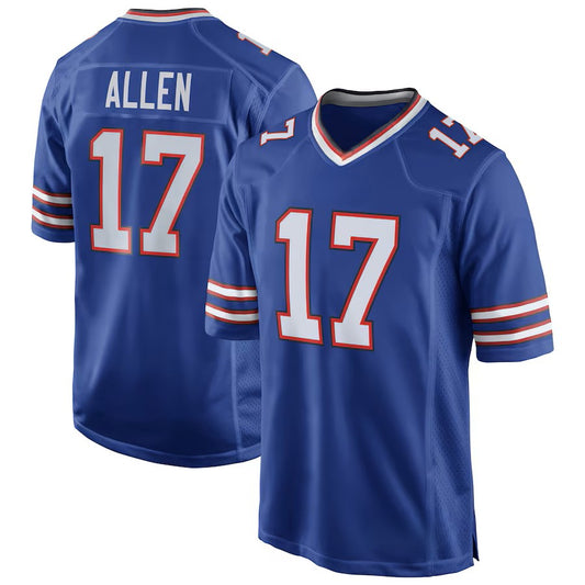 Custom Men's Bills Royal/White/Red Exact Replica Football Jersey