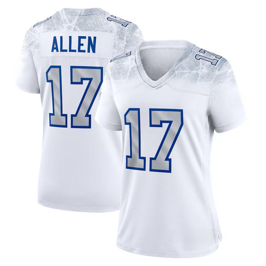 Custom Women's Bills White 2025 Rivalries Collection Exact Replica Football Jersey