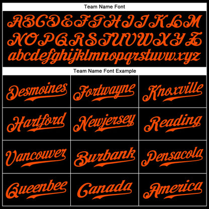 Custom Black Orange-Kelly Green Authentic Baseball Jersey