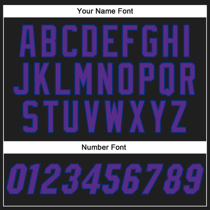 Custom Black Purple-Royal Authentic Baseball Jersey