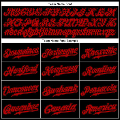Custom Black Red Authentic Sleeveless Baseball Jersey