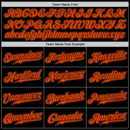 Custom Black Orange Pinstripe Orange-Black Authentic Baseball Jersey