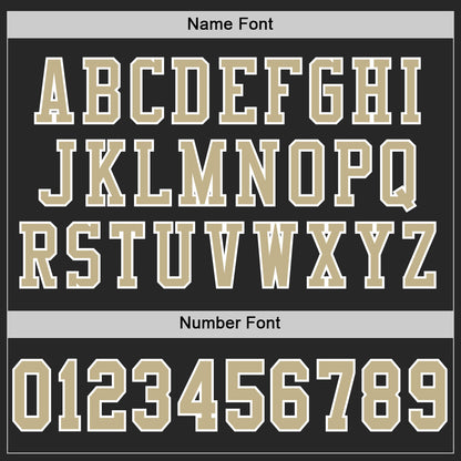Custom Black Vegas Gold-White Mesh Authentic Football Jersey