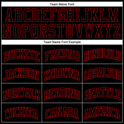 Custom Black Red Pinstripe Black-Red Authentic Basketball Jersey