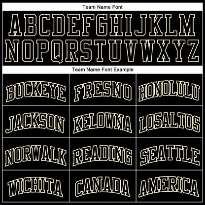 Custom Black Cream Pinstripe Black-Cream Authentic Basketball Jersey