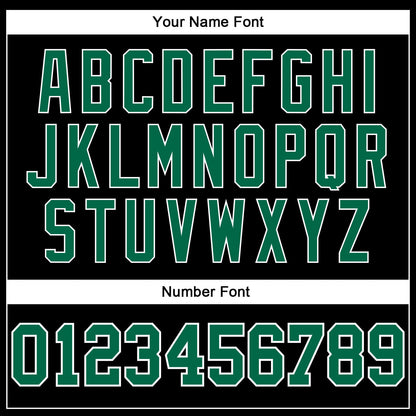 Custom Black White Pinstripe Kelly Green-White Authentic Basketball Jersey