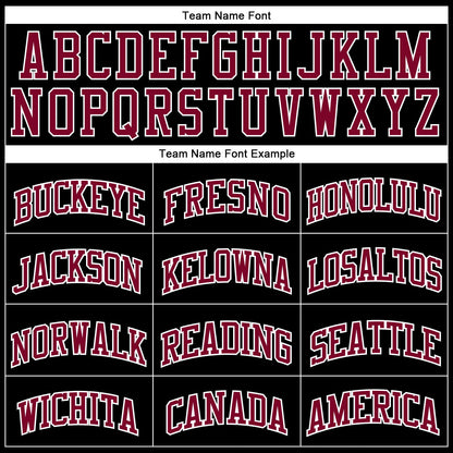 Custom Black White Pinstripe Maroon-White Authentic Basketball Jersey