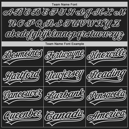Custom Black White Pinstripe Black-Gray Authentic Baseball Jersey