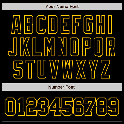 Custom Black Gold Authentic Baseball Jersey