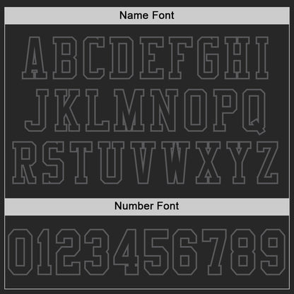 Custom Black Steel Gray Mesh Authentic Football Jersey