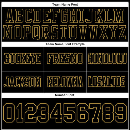 Custom Black Old Gold-Red Mesh Authentic Football Jersey